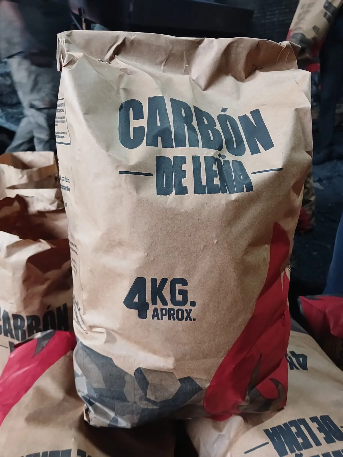 Bolsa de papel kraft de carbón de leña de 4 kg
