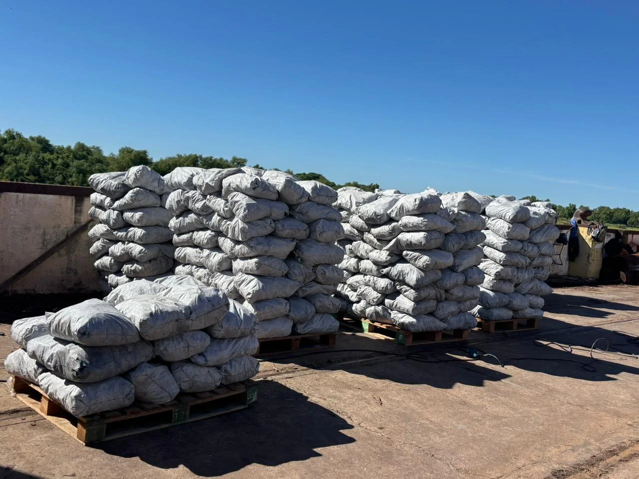 Bolsas en palet listos para despacho