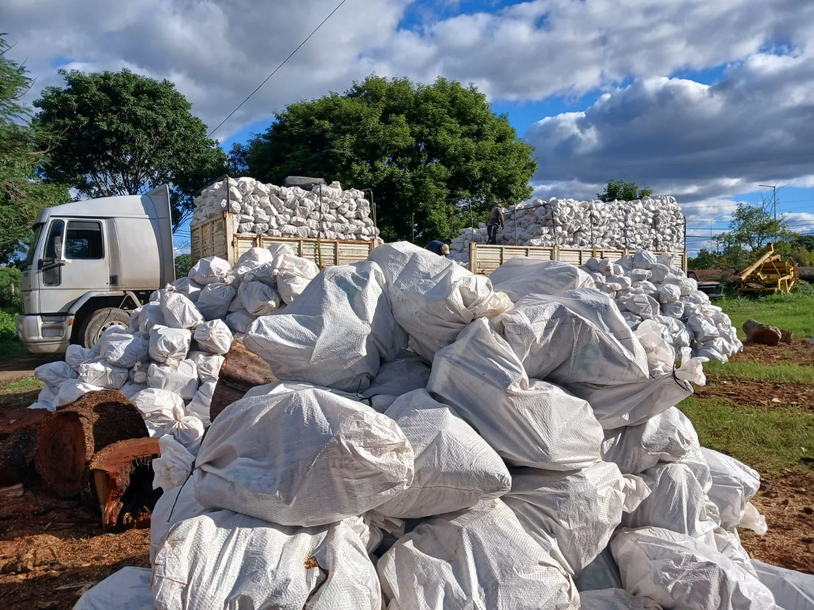 Carbón en almacén