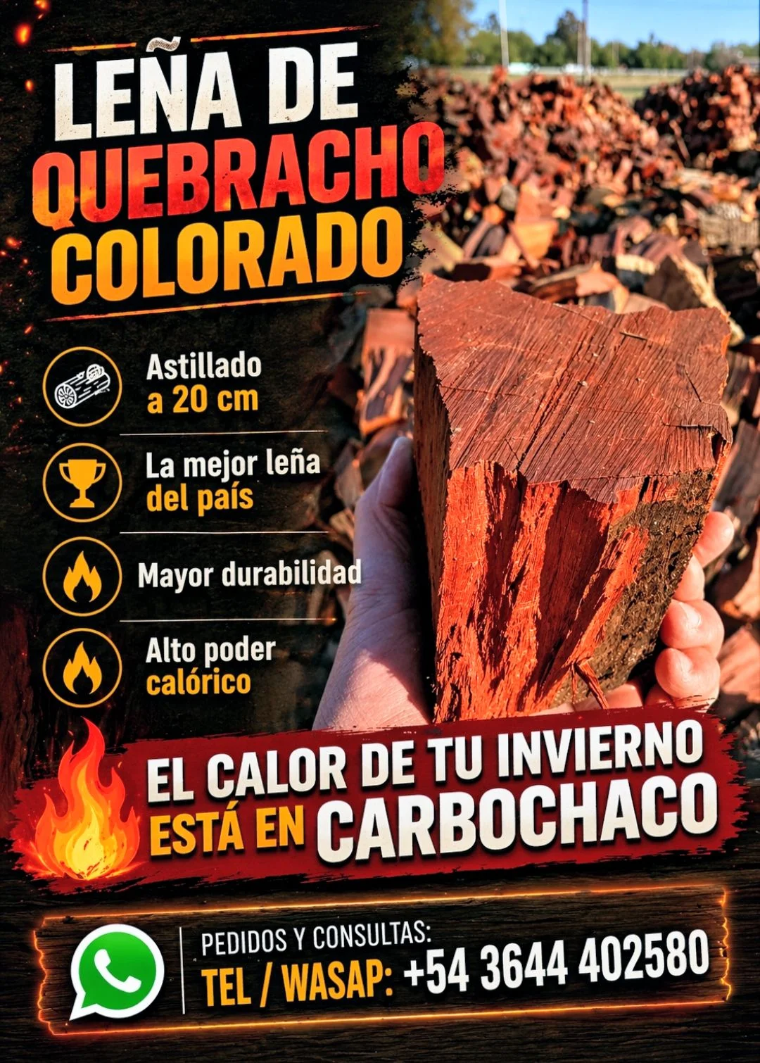 Venta de quebracho DYEXPORTACION